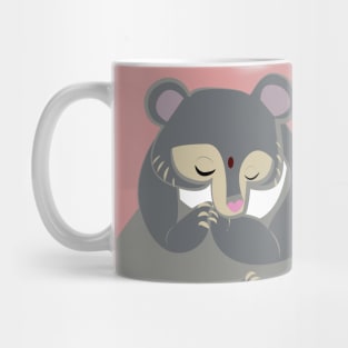 Yoga bear Grey Mug